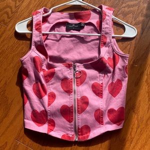 Really cute lazy oaf pink hearts corset